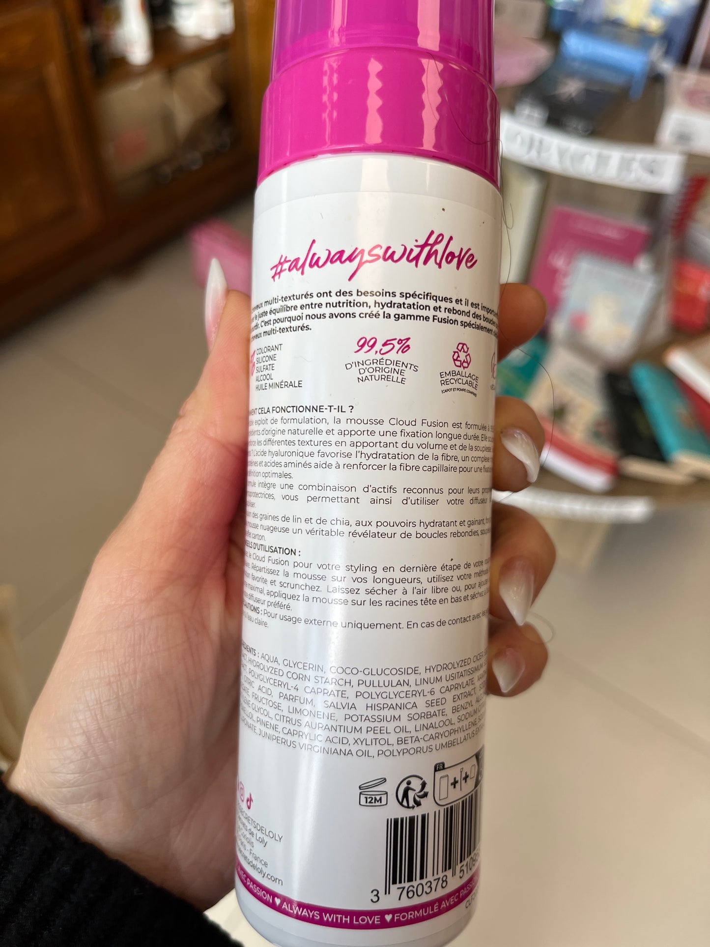 Cloud fusion, mousse capillaire les secrets de Loly