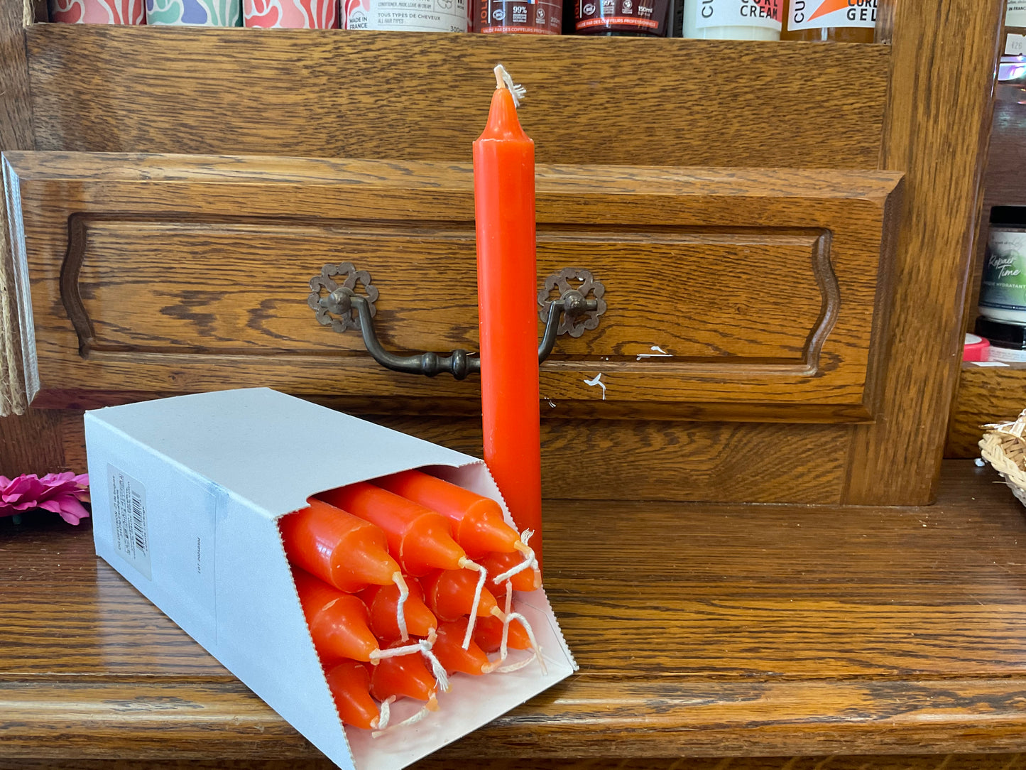 🕯️ Bougie orange rituelle – Créativité, vitalité & succès