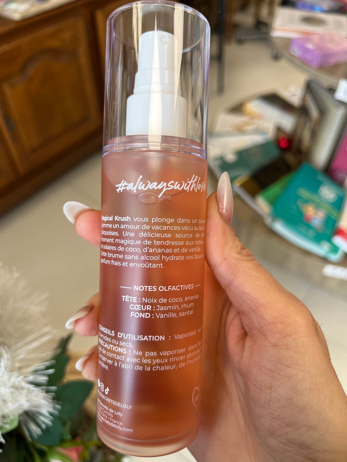 Brume capillaire les secrets de Loly