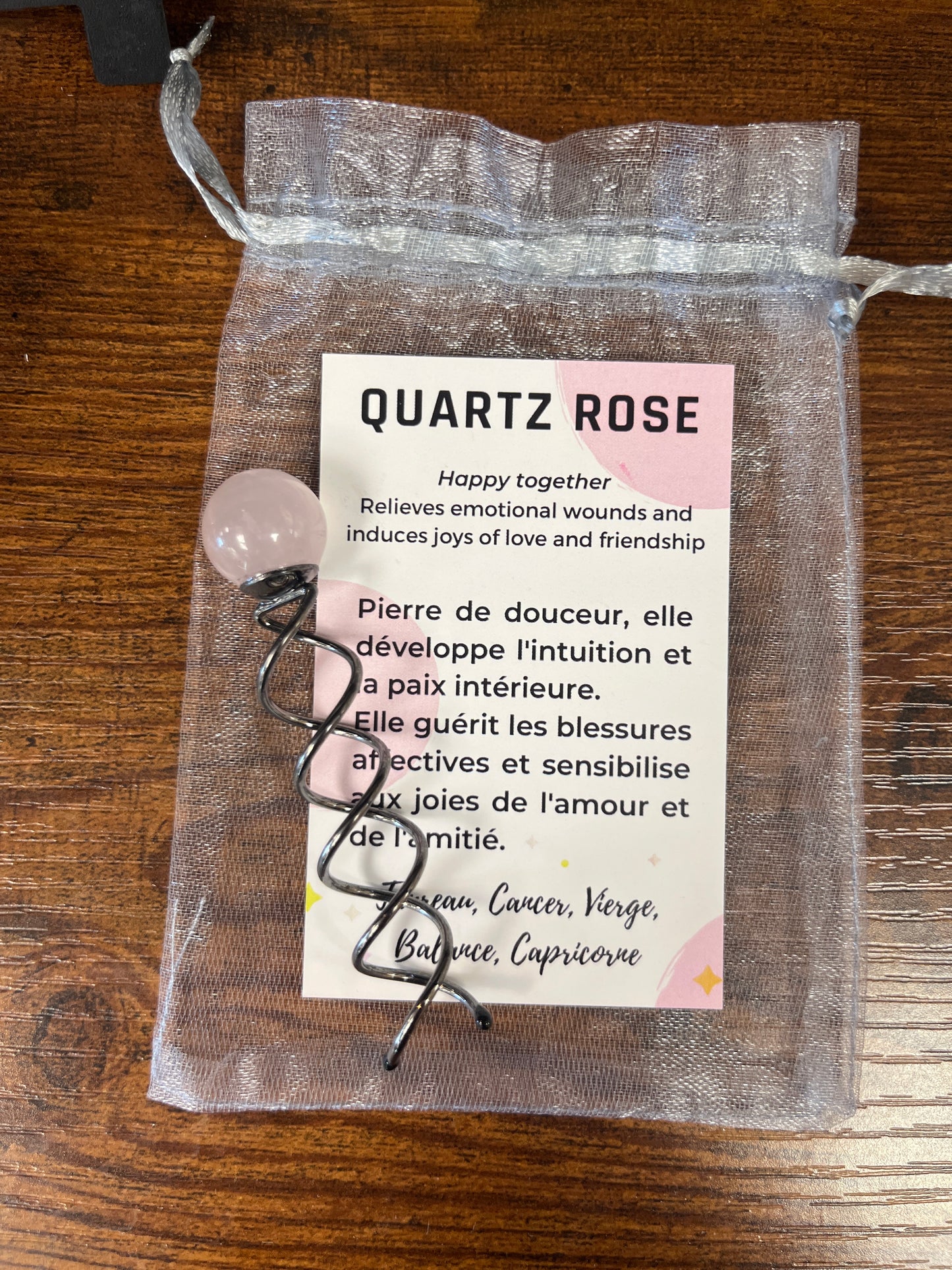 Spirale à cheveux en pierre véritable