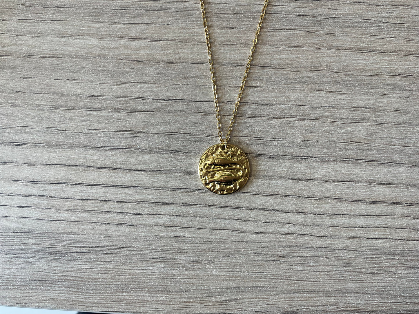 ✨ Collier Signe Astrologique en acier inoxydable doré – Réglable