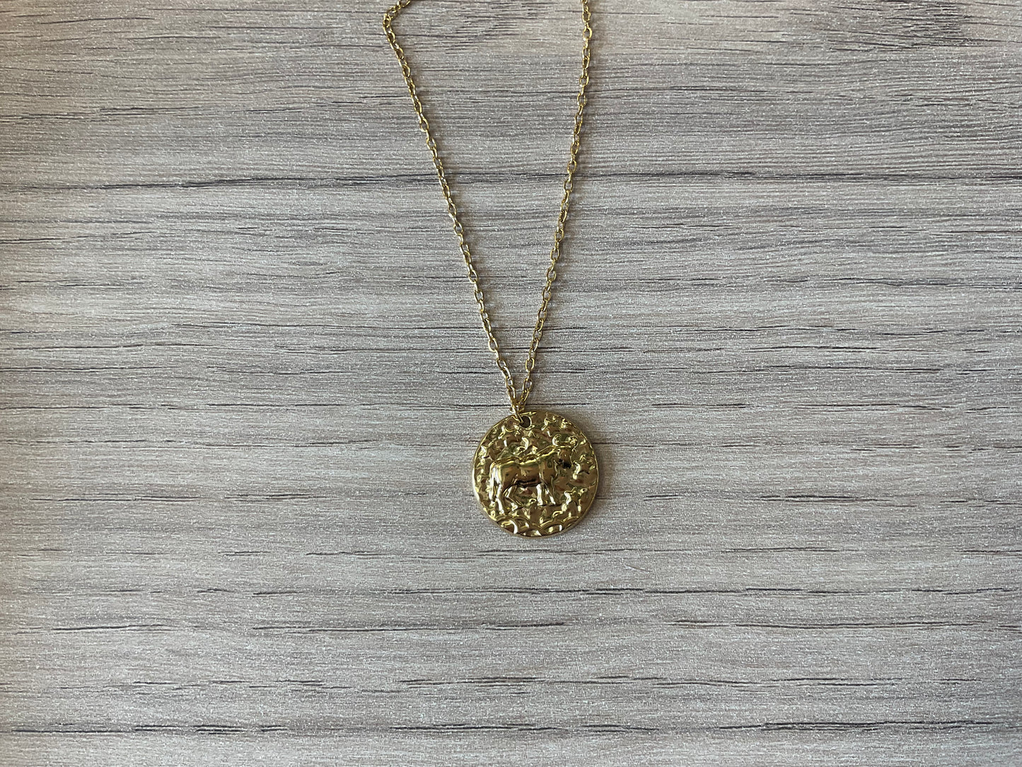 ✨ Collier Signe Astrologique en acier inoxydable doré – Réglable