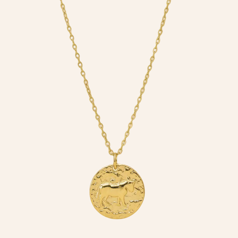 Collier Signe Astrologique en acier inoxydable doré – Réglable