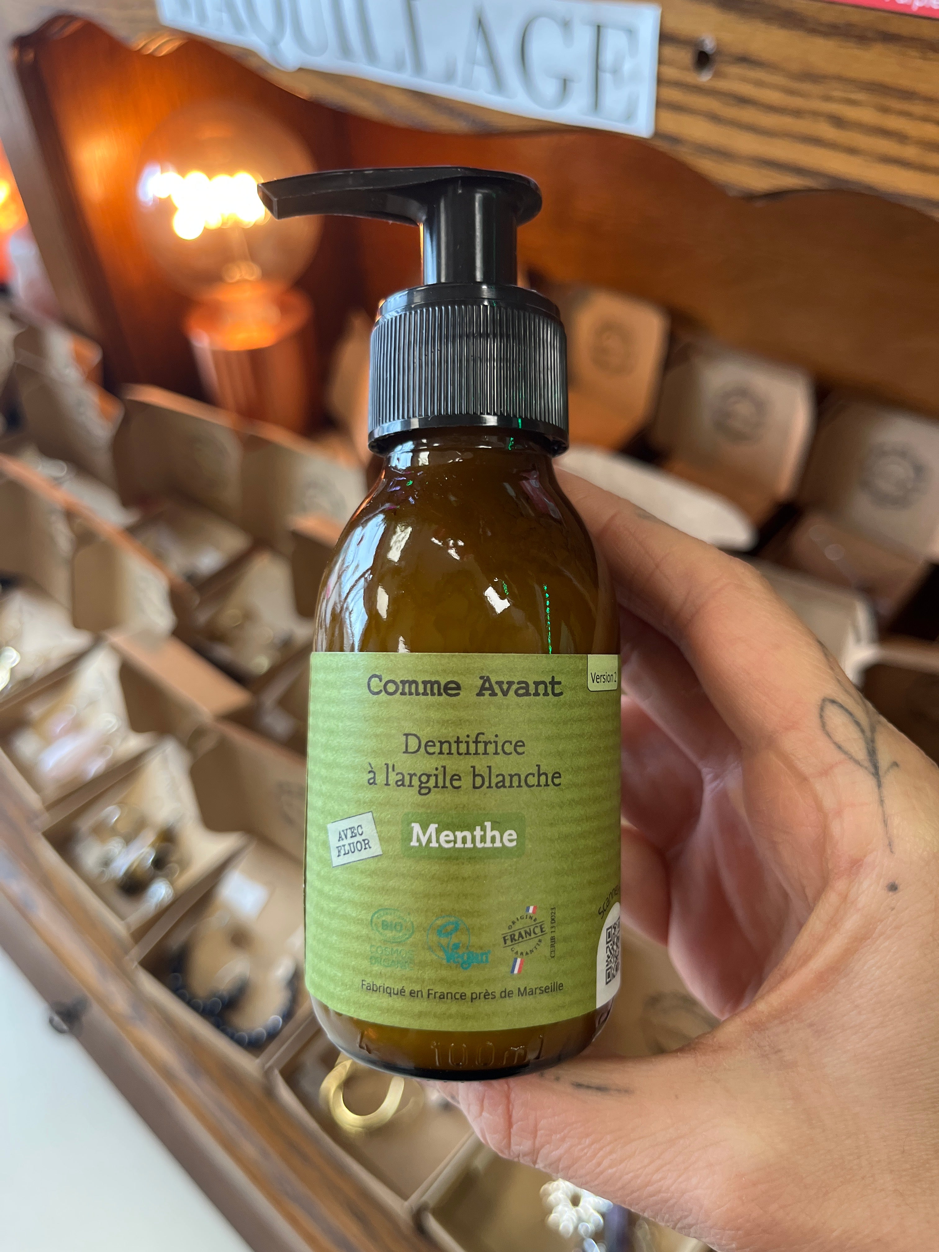 Dentifrice à l’argile blanche menthe avec fluor comme avant 90 ml