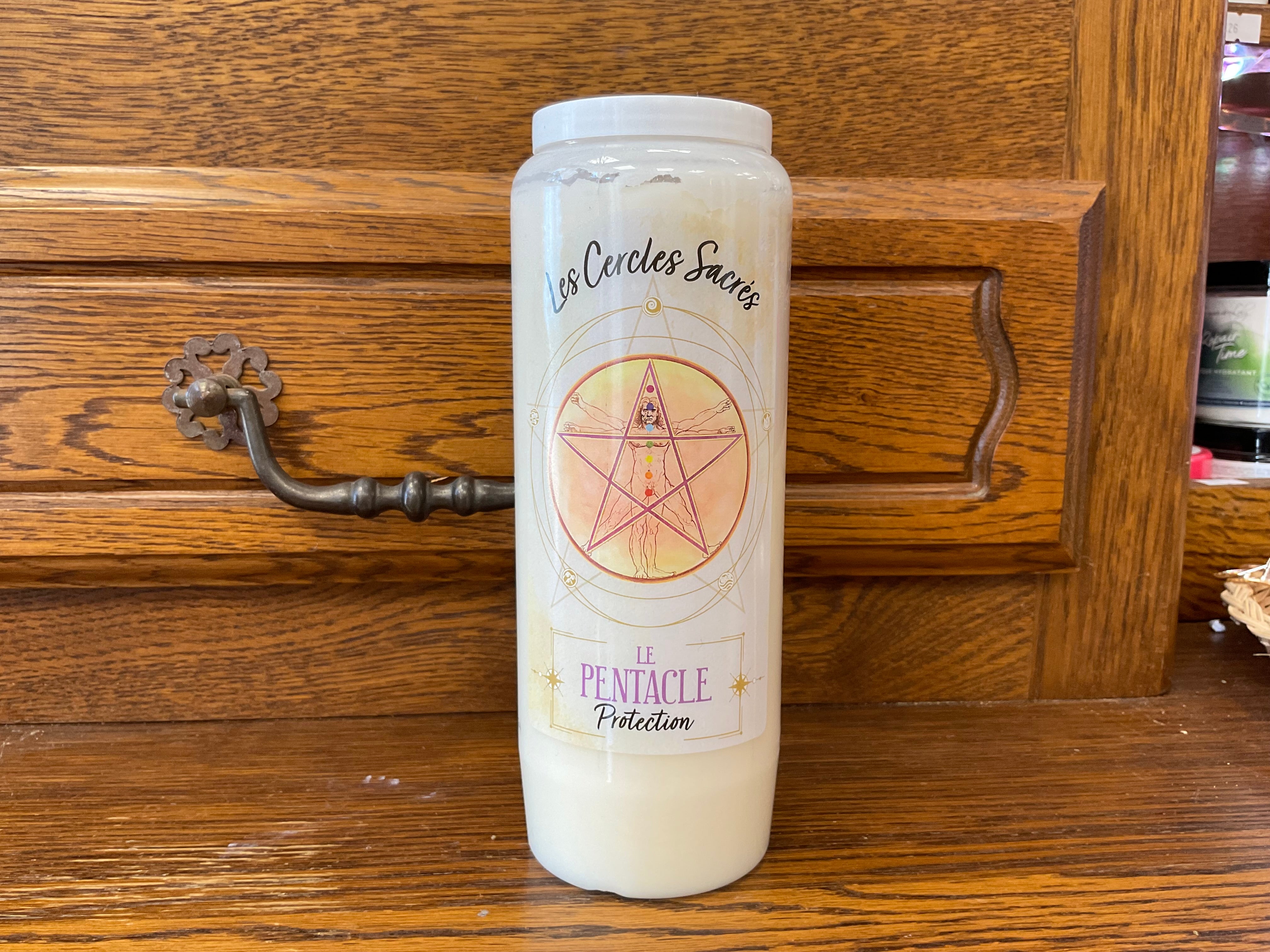 Bougie Neuvaine des Cercles sacrés - Le Pentacle - Protection