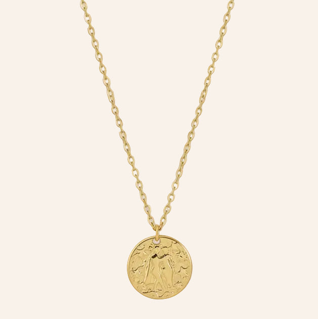 Collier Signe Astrologique en acier inoxydable doré – Réglable