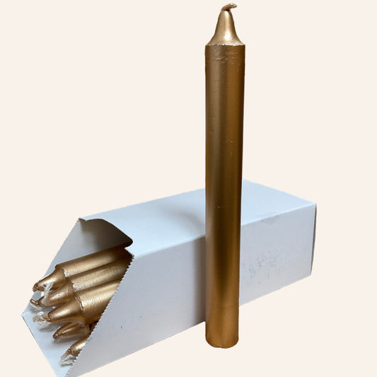 Bougie dorée – Rituel & Intention (à l’unité)