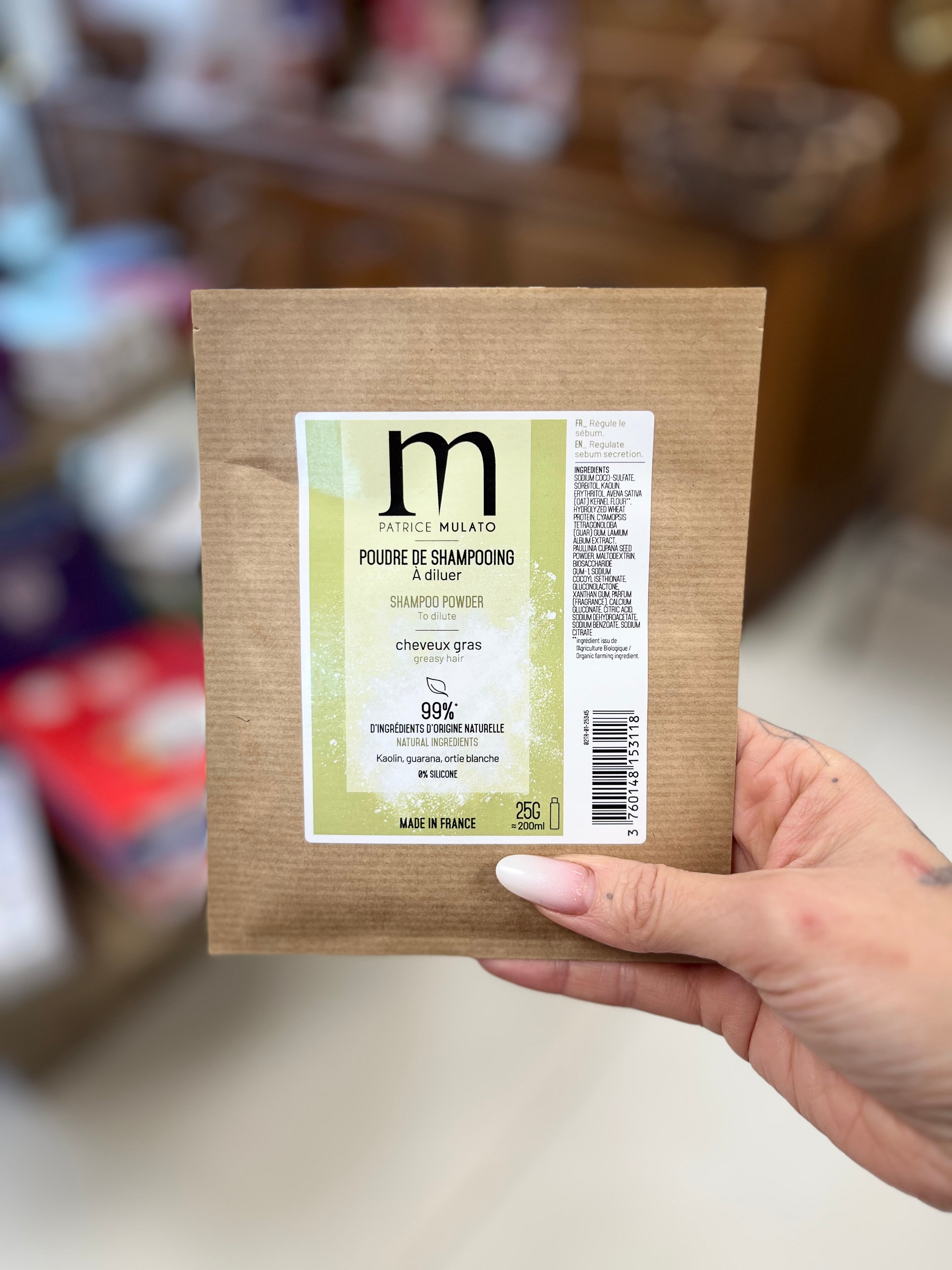 Shampooing en poudre à reconstituer cheveux gras, Mulato