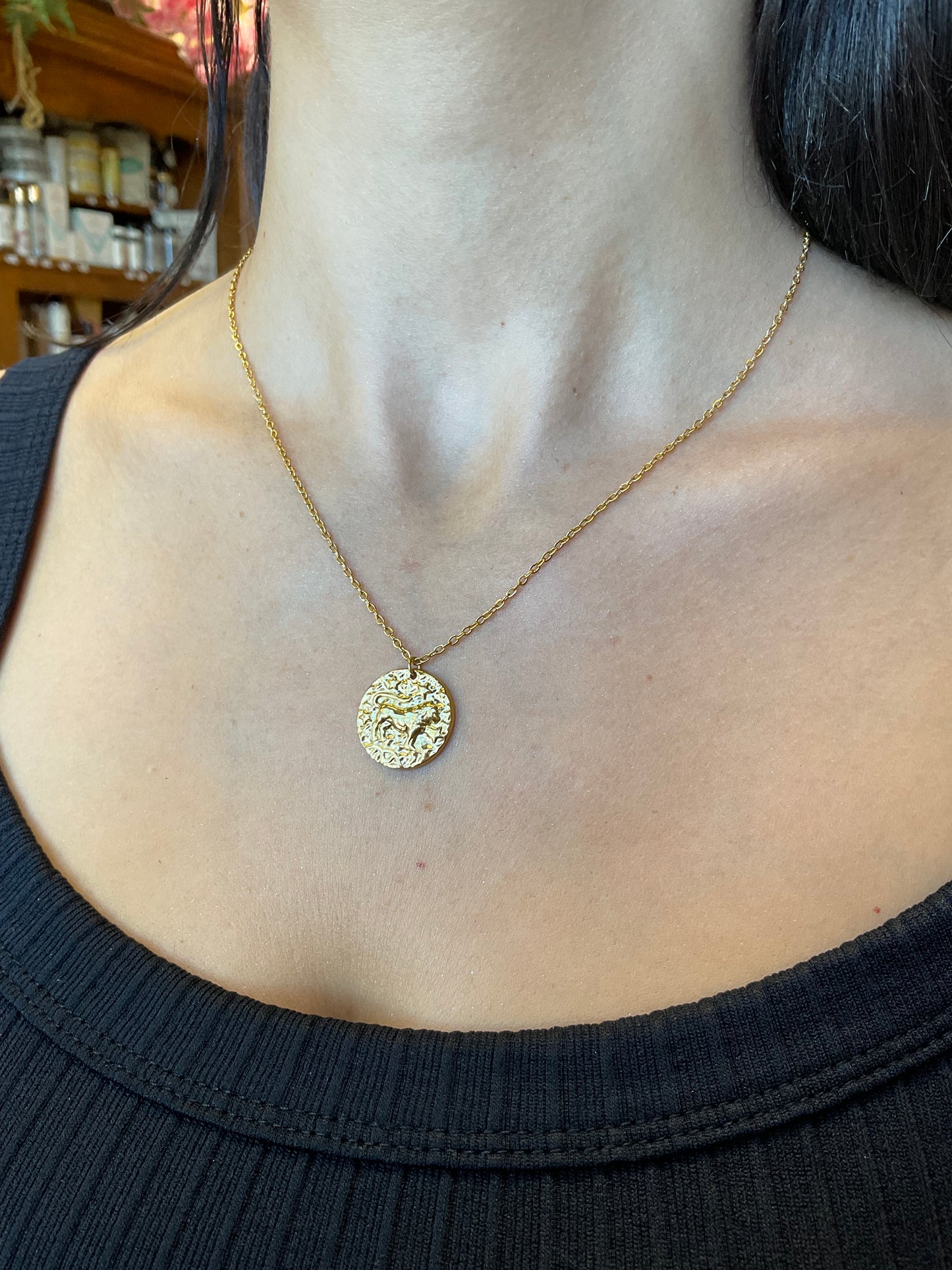 ✨ Collier Signe Astrologique en acier inoxydable doré – Réglable