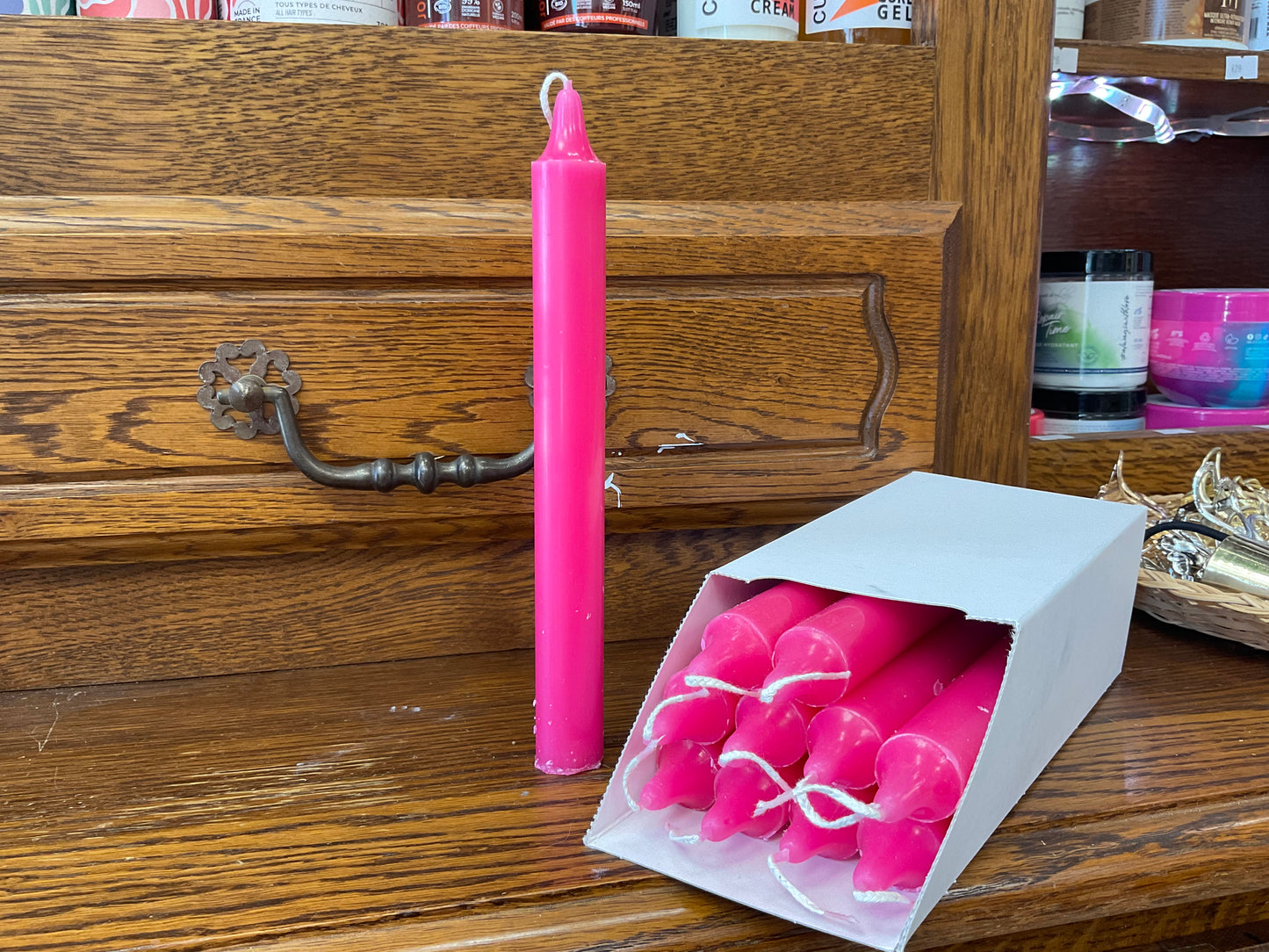 🕯️ Bougie rose rituelle – Amour, douceur & réconciliation