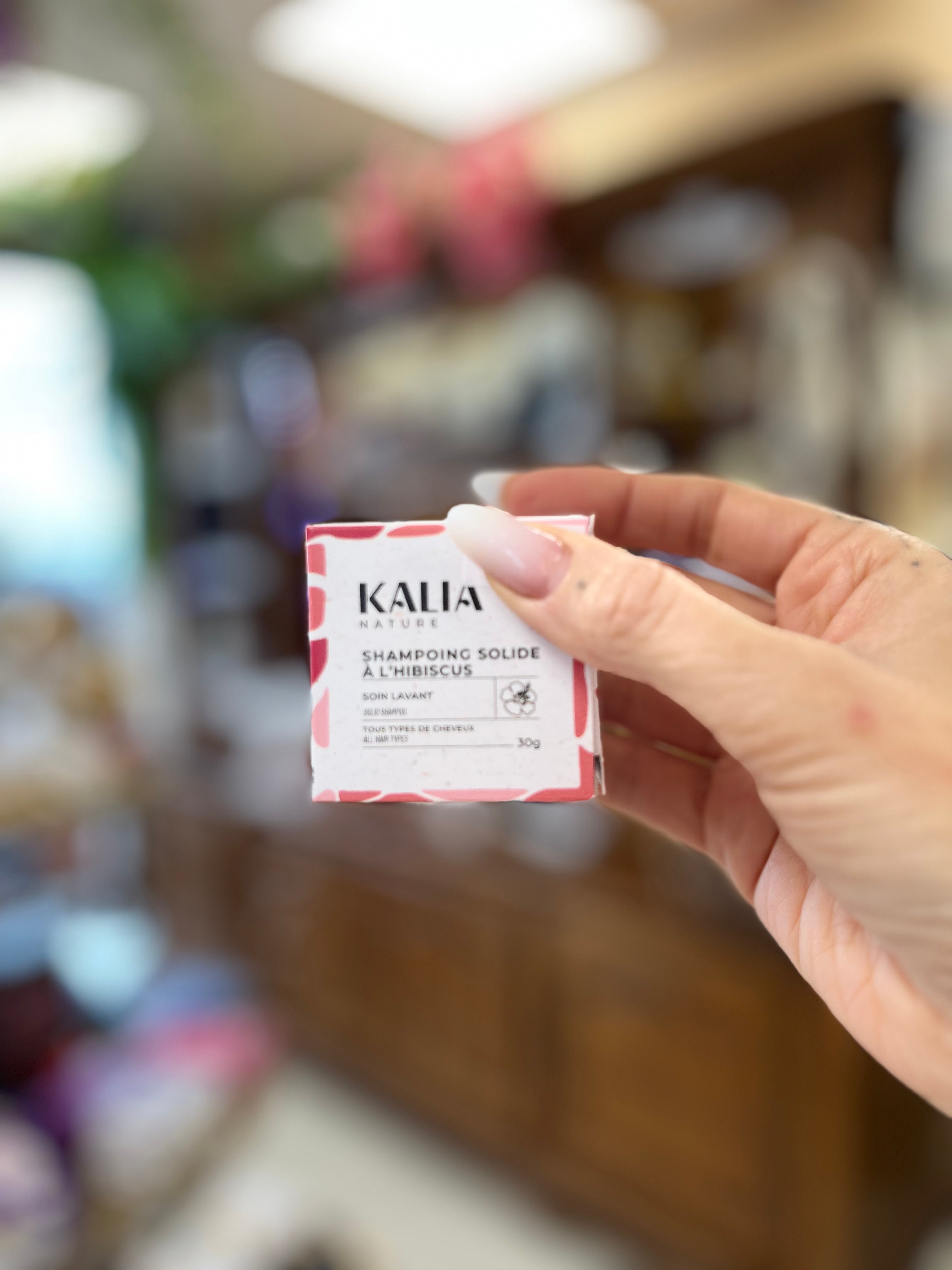 Kalia shampooing solide, 30 g à l’hibiscus